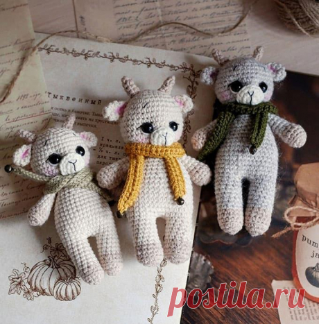Козлик крючком. Амигуруми схемы и описания. Автор: @daisy.for.kids | IRINELY.ART