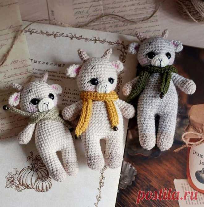 Козлик крючком. Амигуруми схемы и описания. Автор: @daisy.for.kids | IRINELY.ART