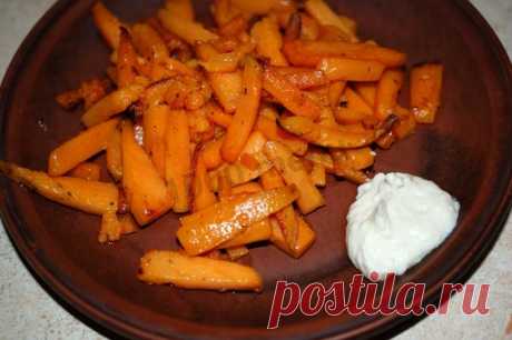 Жареный батат на сковороде со сливочным соусом рецепт с фото - 1000.menu