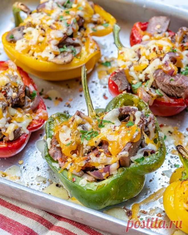 Запеченный перец, фаршированный говядиной и орехами рецепт с фото пошагово