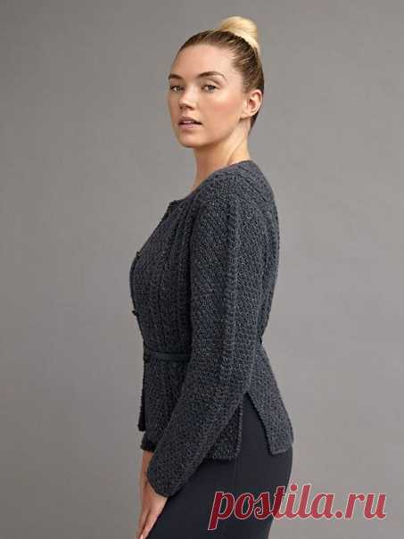Жакет TWEED от KIM HARGREAVES (2021г)

Размеры XS (S, M, L, XL, 2XL, 3XL, 4XL)
Для окружности бюста 81 (86, 91, 97, 102, 109, 117, 124)см.

Пряжа Rowan Felted Tweed Aran (50%меринос, 25%альпака, 25%вискоза,
87метров/50гр) 11 (11, 12, 12, 13, 13, 14, 14)мотков.

Спицы 5мм прямые.
Дополнительно: крючок 4мм, дополнительная спица для кос, 4 пуговицы.

Плотность вязания: 18петель и 23ряда=10см узором двойной рис спицами 5мм.