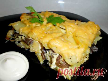 Запеканка с грибами и картофелем - пошаговый рецепт с фото