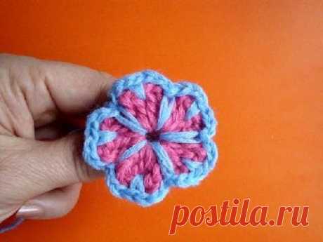 Вязаные крючком цветы Урок 14 Crochet flower motive