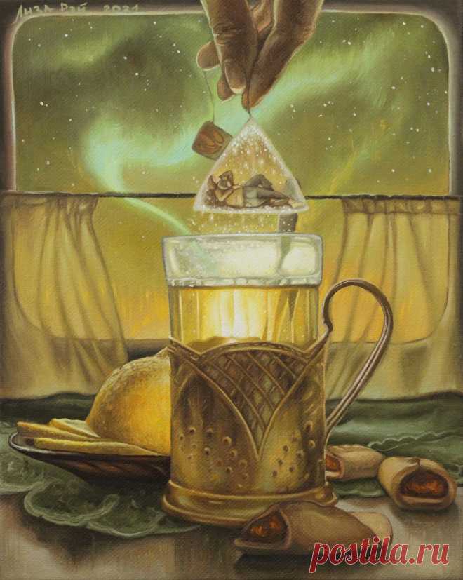 Лиза Рэй –  Утро в поезде.
Lisa Ray - Morning on the train.
50Х40, 2021
canvas, oil  - холст, масло
#сюрреализм #ЛизаРэй #поезд #утро #завтрак #поездка #чайслимоном #искусство #чай #окно #любовь #картины #живопись #арт #современныехудожники #surreal #surrealism #LisaRay #art #love #painting #творчество #культура 
#train #morning #breakfast #trip #tea #window