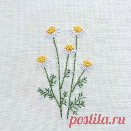 Вышивка декоративными швами «Ромашки». Мастер-класс | Креаликум