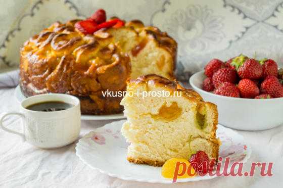 Сладкий пирог из дрожжевого теста с мармеладом » Вкусно и просто. Кулинарные рецепты с фото и видео
