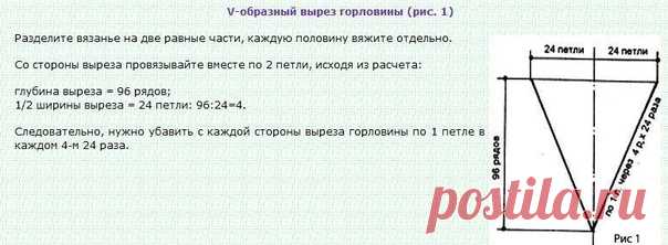 Расчет выреза горловины