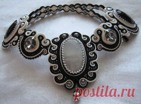 Necklace Monochrome by intalasa on Etsy