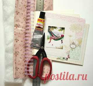 Скрап-фантазии: МК-Блокнот в тканевой обложке на пружинке