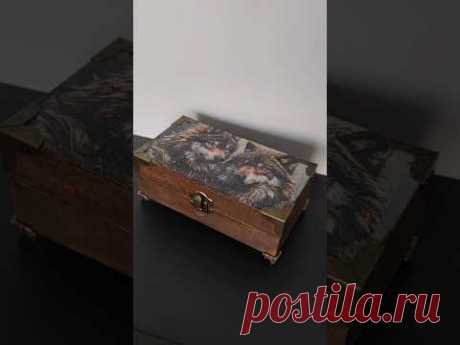 Шкатулка. Вживление распечатки. #diy #творчество #интерьер #вживление #handmade