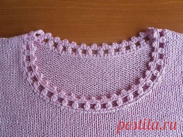 Три простых, но красивых способа обвязки горловины вязаных вещей