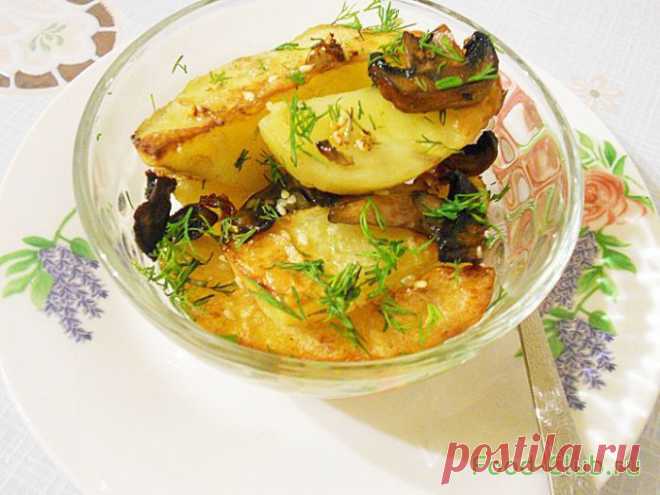 Запеченный картофель с грибами / С овощами/грибами / Кулинарные рецепты - Фуд-клаб.ру