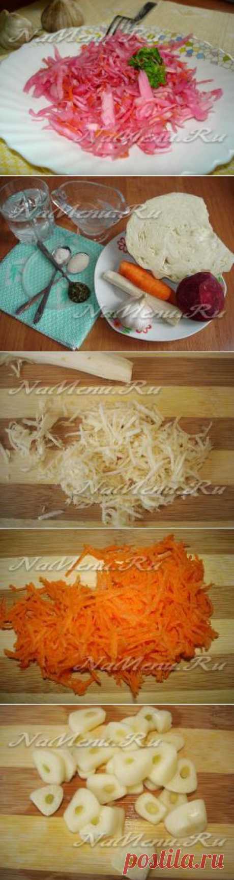Квашеная капуста с хреном и чесноком, рецепт