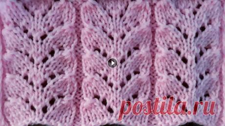 "Ажурные дорожки . " Красивый узор спицами для платья, кардигана, пуловера. "