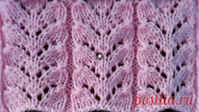 "Ажурные дорожки . " Красивый узор спицами для платья, кардигана, пуловера. "