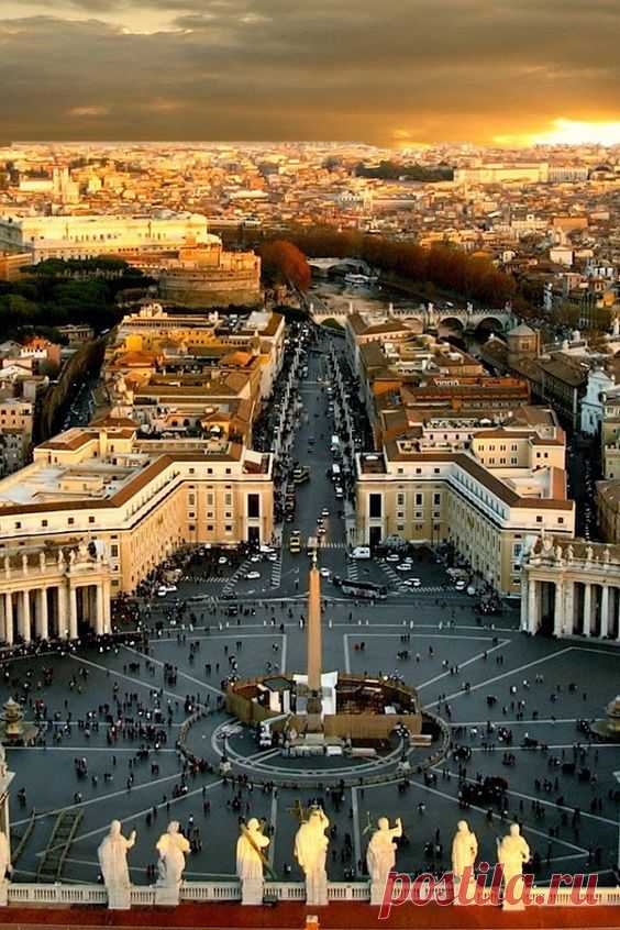 Amazing view from the top of St. Peter's - Rome  |   Pinterest • Всемирный каталог идей