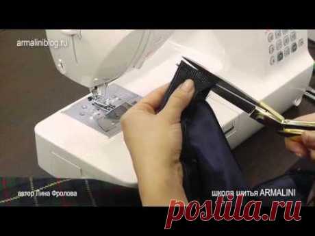 Как пришить пояс к юбке - YouTube