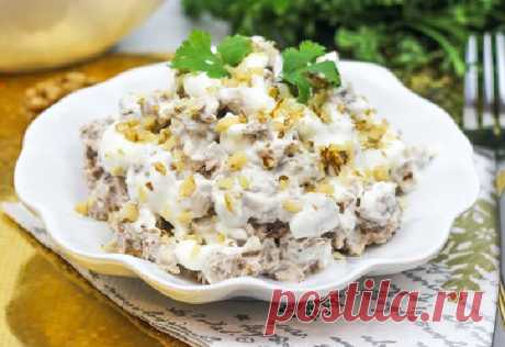 Салат мясной с говядиной и грецким орехом — Сад Заготовка