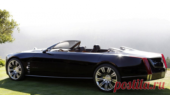 Обои concept, чёрный, кабриолет, вид сзади, ciel, кадилак, эффектный, крутой, cadillac, сиэл, концепт на рабочий стол 101513