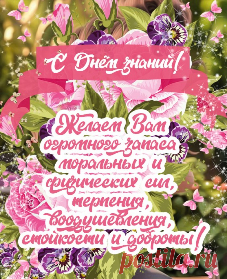 С днем знаний всех учителей!
Нет на земле людей мудрей.