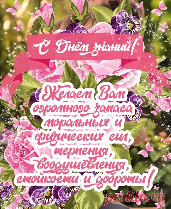 С днем знаний всех учителей!
Нет на земле людей мудрей.