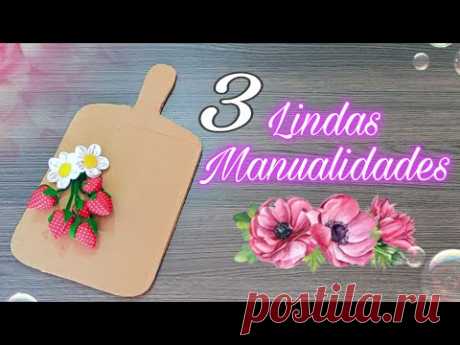 🥰 3 LINDAS IDEAS PARA DECORAR TU COCINA/ MANUALIDADES para la COCINA/ IDEAS CON RECICLAJE