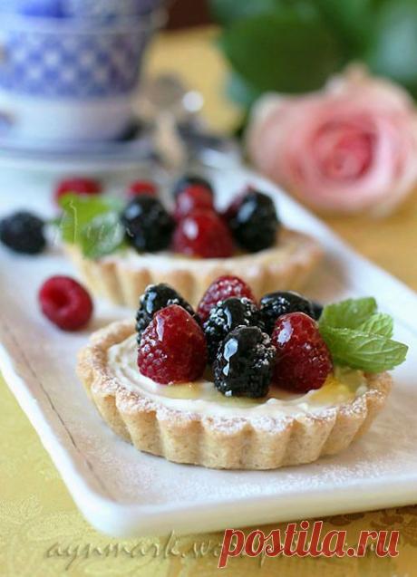 Пирожные с творожно-лимонным кремом и ягодами | Мои Кулинарные Зарисовки