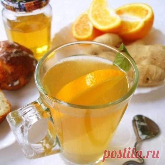 ИМБИРНЫЙ ЧАЙ С АПЕЛЬСИНОМ