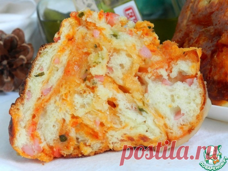 Кекс с колбасой и маринованными огурцами Кулинарный рецепт