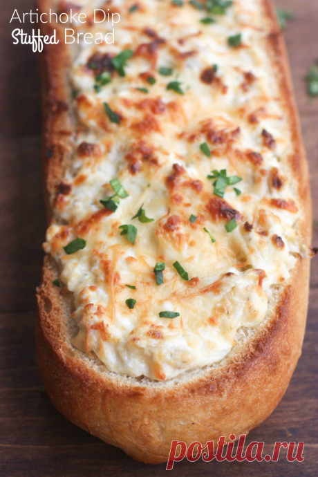 Artichoke Dip Stuffed Bread | Tastes Better From Scratch