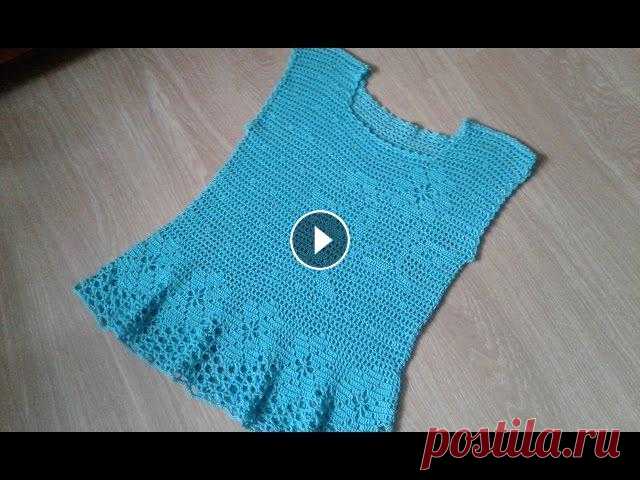 Топ "Цветочный". Филейное вязание. Топ крючком // Knit crochet top Топ "Цветочный". Филейное вязание. Топ крючком // Knit crochet top...