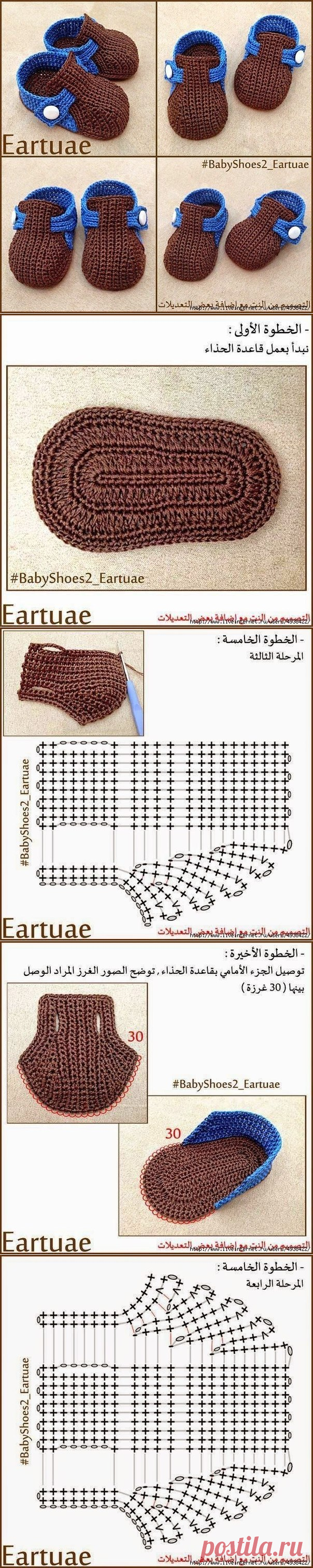 КЛАДОВАЯ РУКОДЕЛИЙ: Пинетки крючком.