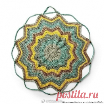 Сумка-коврик &quot;Звезда&quot; крючком. Схема |