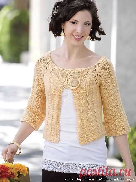 Sunshine Cardigan (Creative Knitting 2009-09).