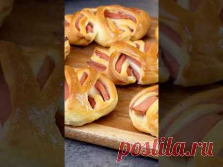 Удивила родных бутербродами с колбасой #калнина #выпечка #рецепт #еда #вкусно