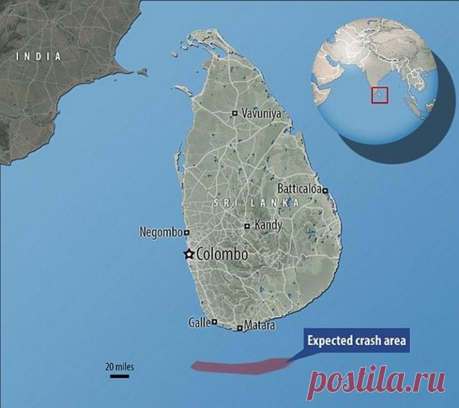 Неопознанный космический объект рухнул в Индийский океан