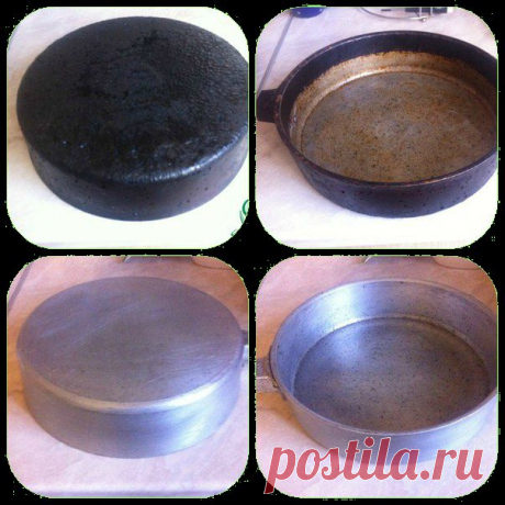 Как очистить "бабушкины" чугунные кастрюли/сковордки