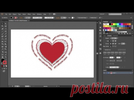 How to Draw a Happy Mother's Day Card in Adobe Illustrator