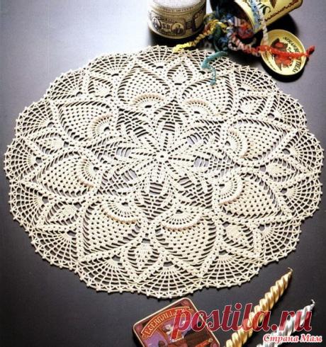 Салфетка. Еще раз здрасти!  Начинаю вязать такую салфетку. Опрос был здесь https://www.stranamam.ru/ Добавляем фото готовых салфеток сюда:https://www.stranamam.ru/  Разобрала схему по частям.
