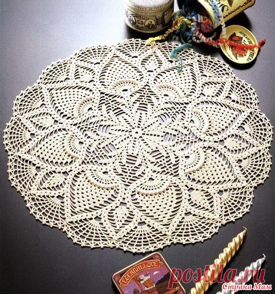 Салфетка. Еще раз здрасти!  Начинаю вязать такую салфетку. Опрос был здесь https://www.stranamam.ru/ Добавляем фото готовых салфеток сюда:https://www.stranamam.ru/  Разобрала схему по частям.