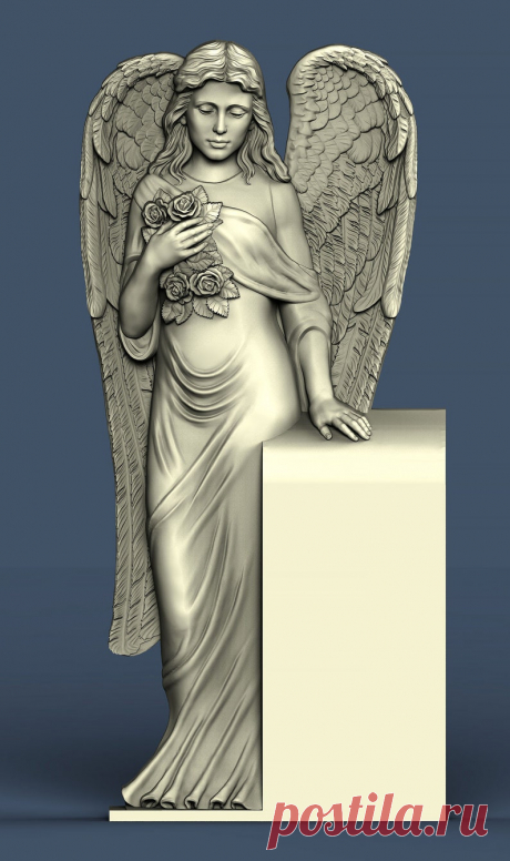 16 Mourning Angel Religion Tombstone 3D STL Model Router | Etsy