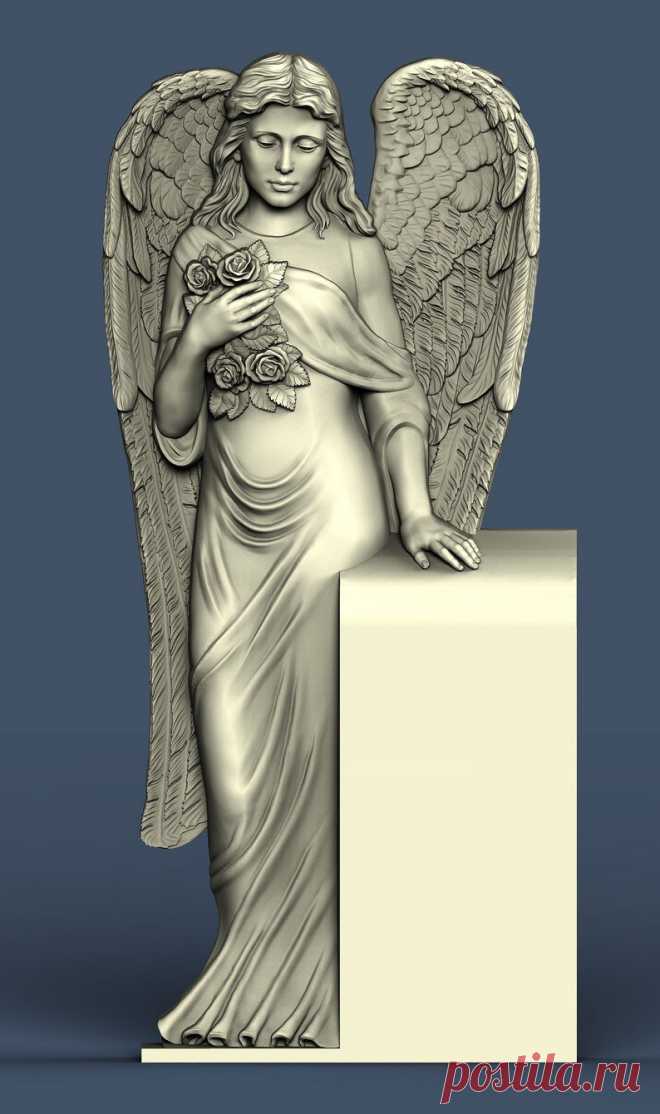 16 Mourning Angel Religion Tombstone 3D STL Model Router | Etsy