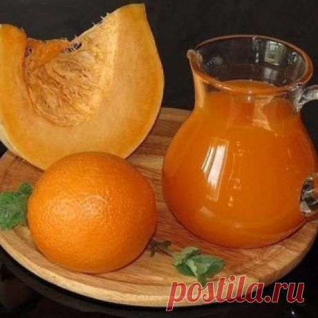Полезный и вкусный тыквенный сок с апельсином. Готовлю каждый год!