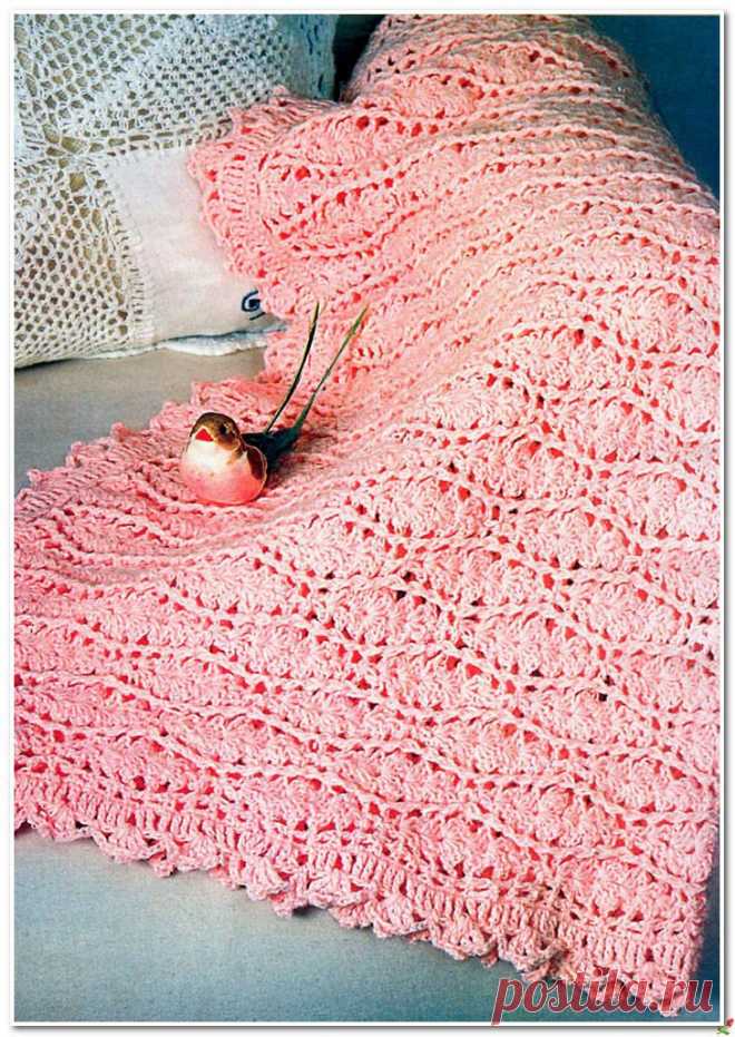 Детское одеяло крючком.