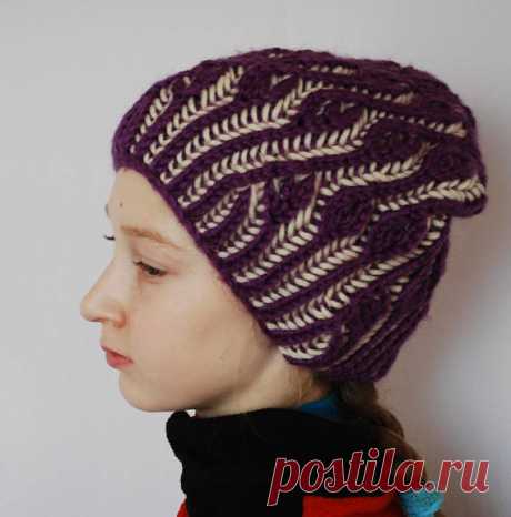 Brioche hat knitted hat beanie gift for sister handmade