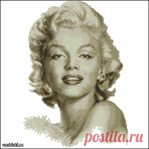Мэрлин Монро » Вышивка, бесплатные схемы вышивки крестом, рукоделье.