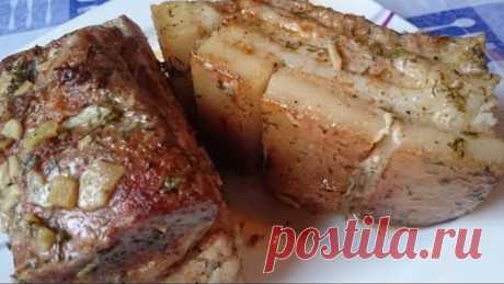 САЛО В ДУХОВКЕ очень вкусный рецепт сала в духовке
