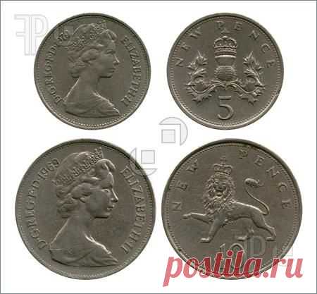 Photo Of Five And Ten New Pences, United Kingdom. Stock Image at FeaturePics.com