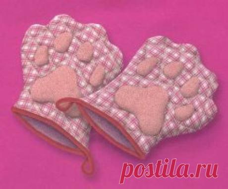 Прихватки с аппликацией.