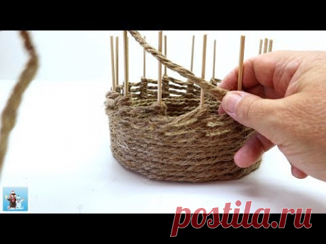 3 Handicraft Ideas from Jute | Weaving Basket